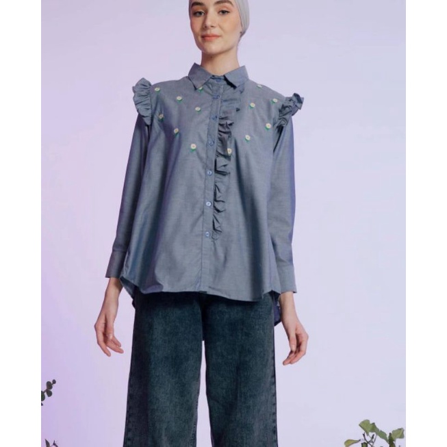 ALEZA - Jizy denim shirt blue