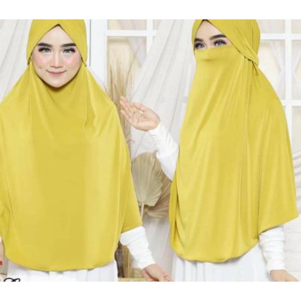 【review】 Hijab Instan Cadar Niqab Anti Corona / Khimar Masker Cadar / Khimar Syari Jersey Cadar /Khi