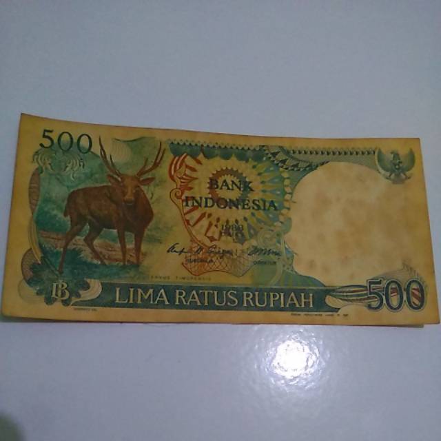 Uang Lama Indonesia 500 Rupiah Tahun 1988