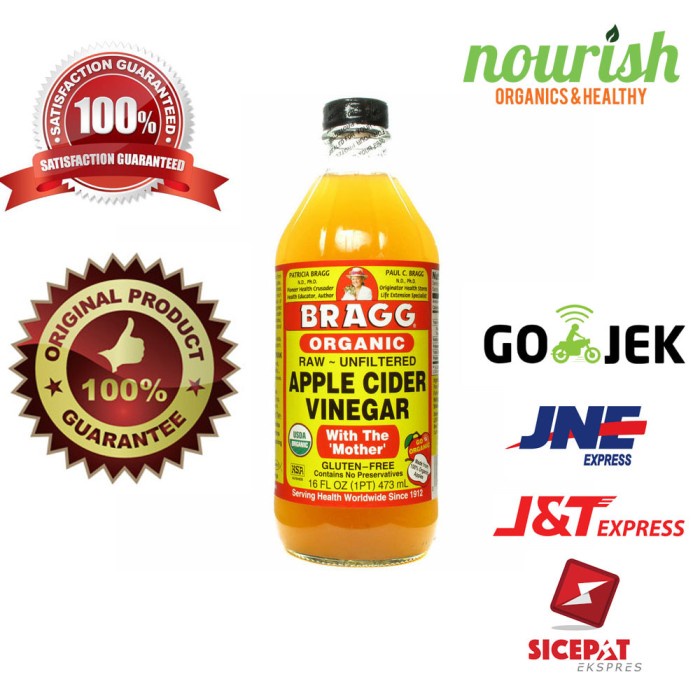 

201nhgg Organic Apple Cider Vinegar With The 'Mother', Raw-Unfiltered (473 Ml) Ds201Fs