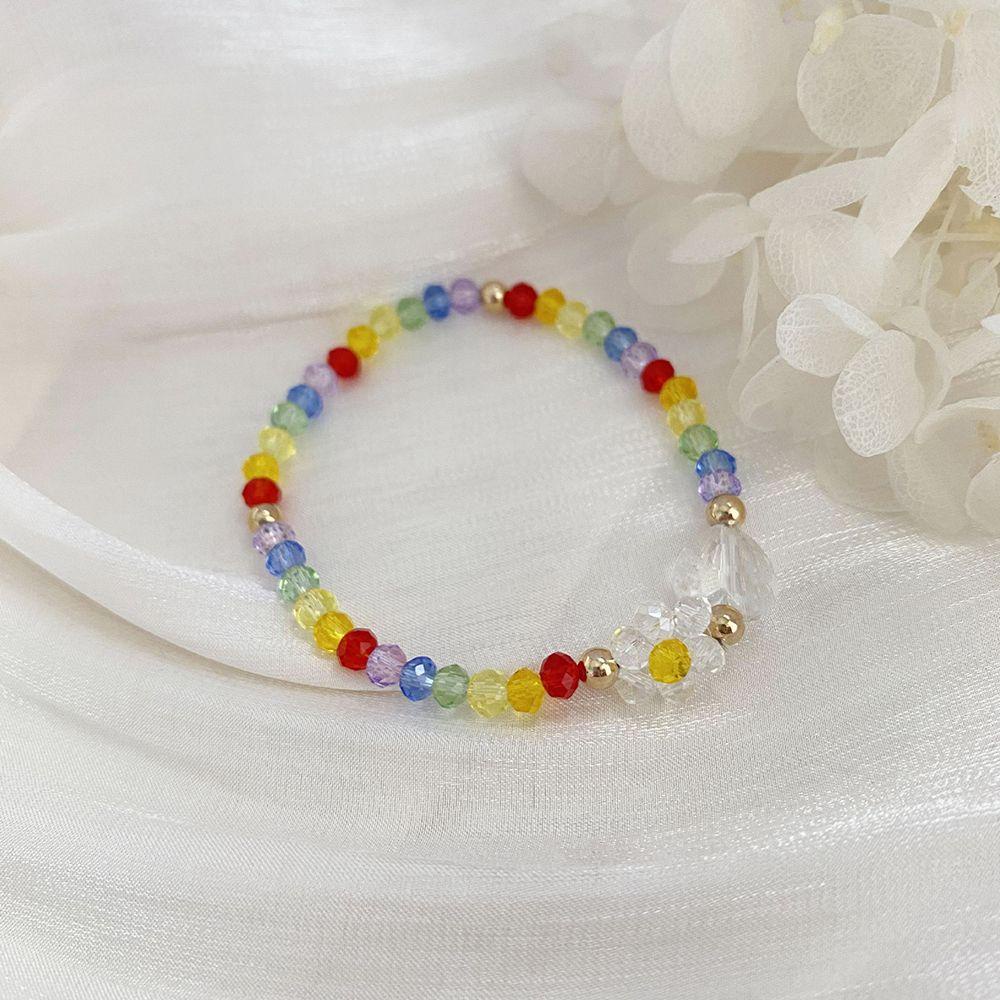 Mxbeauty Gelang Wanita Elegan Peri Tangan Rantai Bunga Kreatif Warna-Warni Fashion Perhiasan