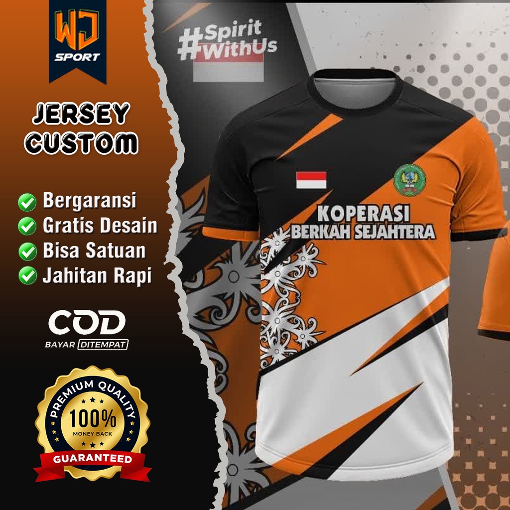 Jersey Futsal Sepak Bola Printing Custom Murah  Setelan Lengan Panjang Sepeda Gowes Trail Downhill B