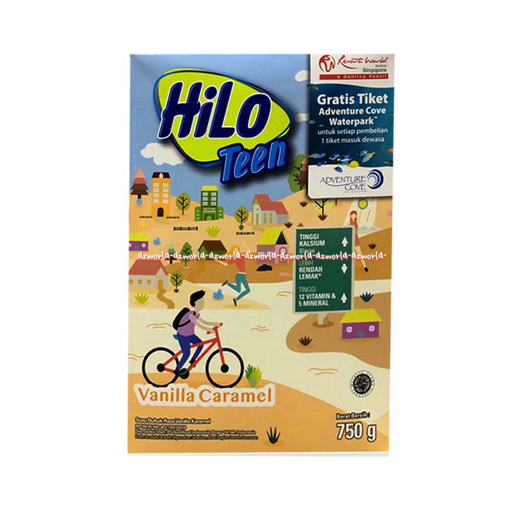 Hilo Teen Vanilla Caramel 750gr Susu Kalsium untuk Remaja Tambah Tinggi