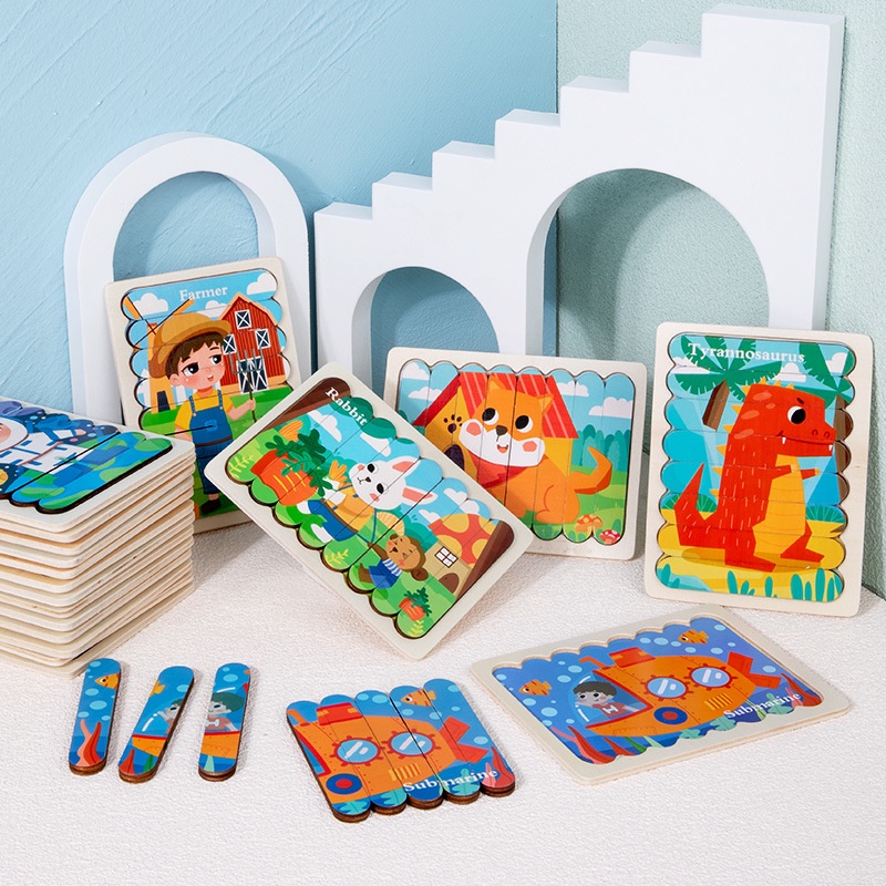 [BIG SALE] Mainan Edukasi Puzzle Kayu Anak / Popsicle puzzle / Wooden sticks puzzle / Puzzle batang kayu ANIMAL