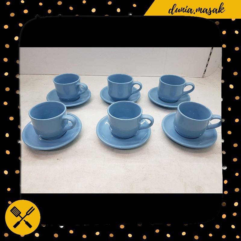Cup And Saucer Set Cangkir Tea Set Kick On Unik Murah Berkualitas