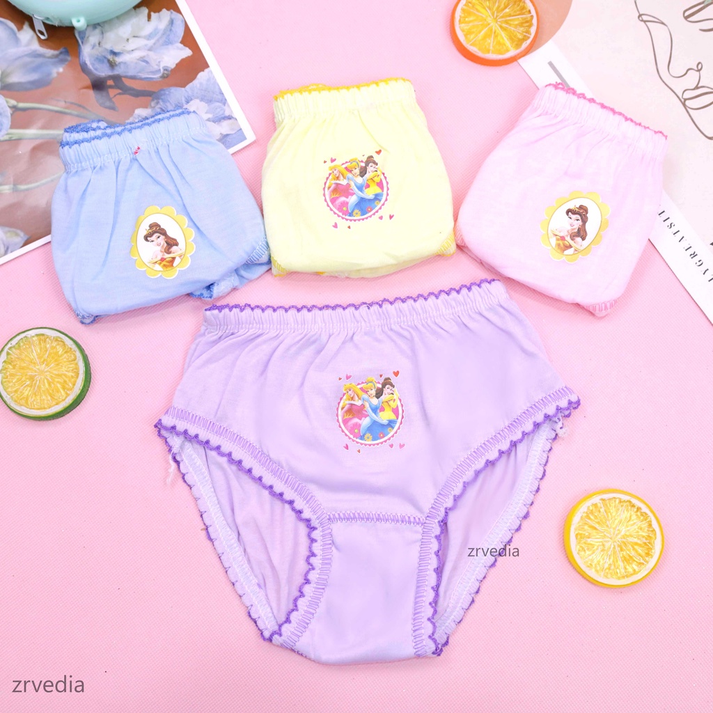 (ISI 3 PC) Celana Dalam 4-5 Tahun / CD Pakaian Dalam Anak Perempuan Underwear Kids Polos Import