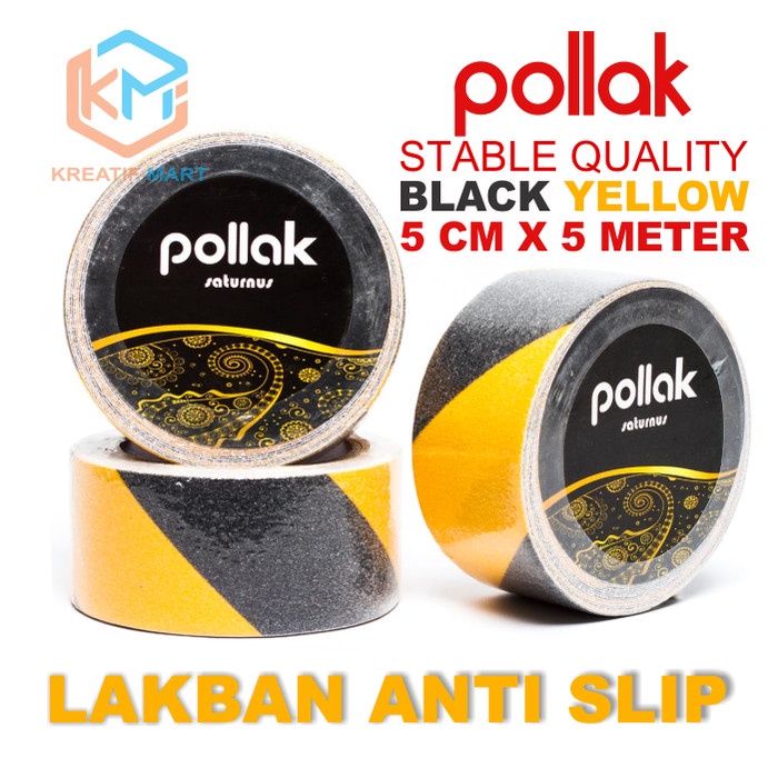 

Hemat Lakban Lantai Anti Slip Pollak Safety Walk Tape Anti Licin 5Cm X 5M Limited