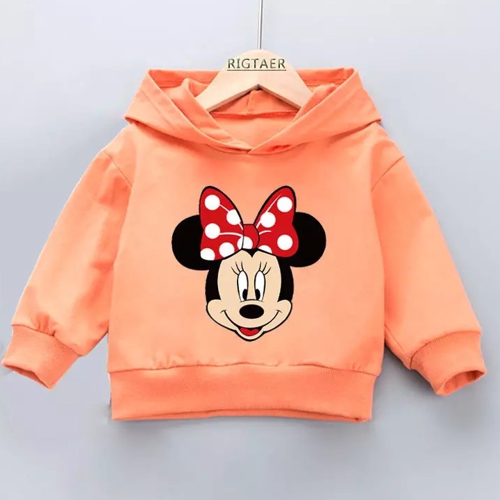 Sweater Hoodie Anak Mini Mouse Sweater Fleece Baju Anak Pakaian Anak