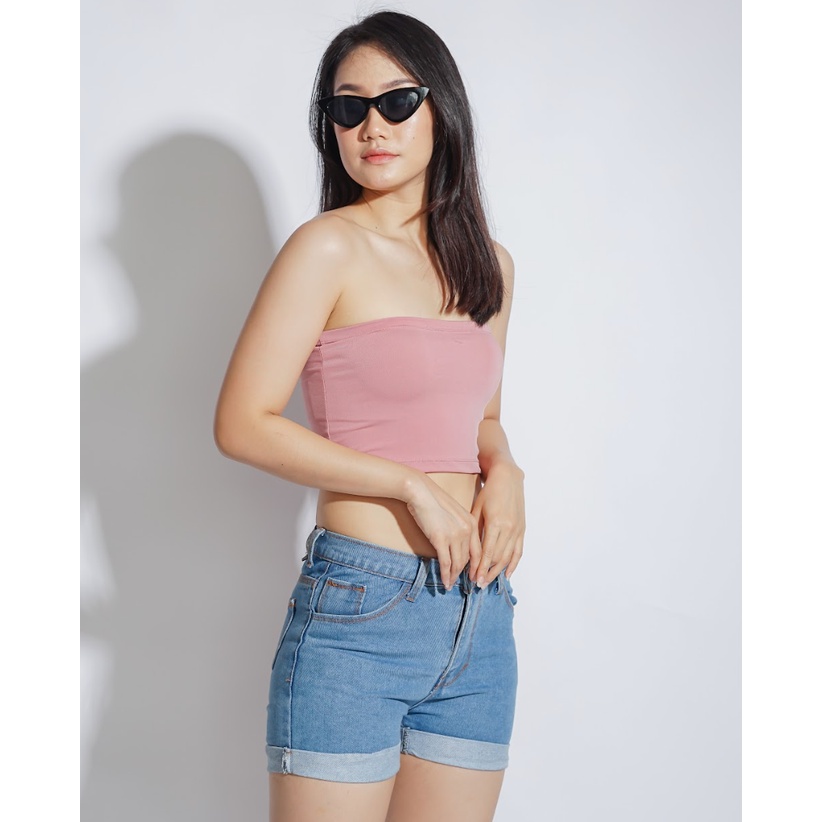 MODAVIE - CHLOE Tube Crop Top Kemben Pendek Wanita