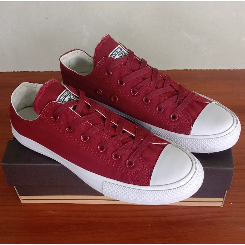 (free box converse)sepatu converse all star ct chuck taylor maroon all star ct merah maroon