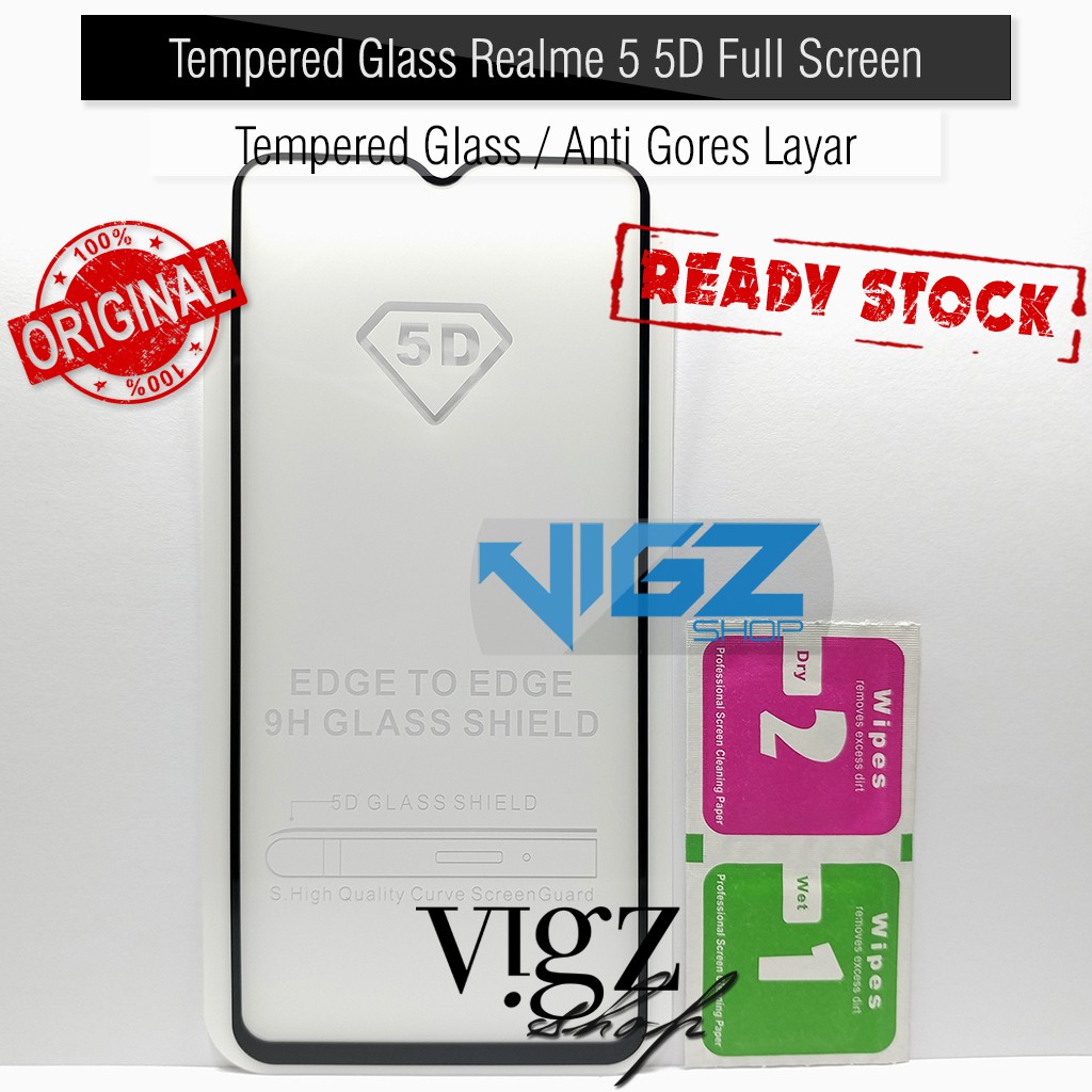 Tempered Glass Realme 5 5D Full Screen