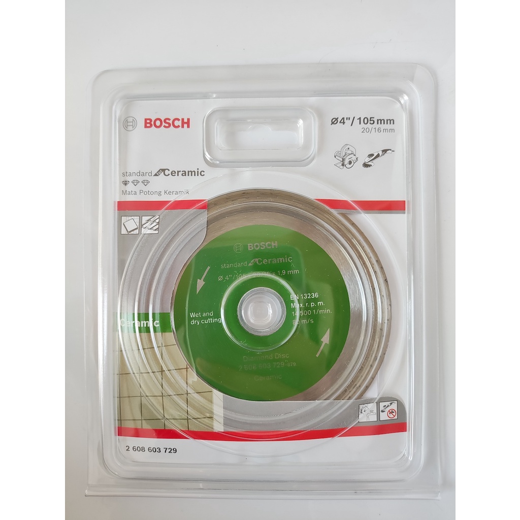 Bosch Diamond Wheel for Ceramic 4&quot; / Mata Potong Keramik 4 Inch Mata Grinda (729) / Mata Potong Gerinda Untuk Keramik