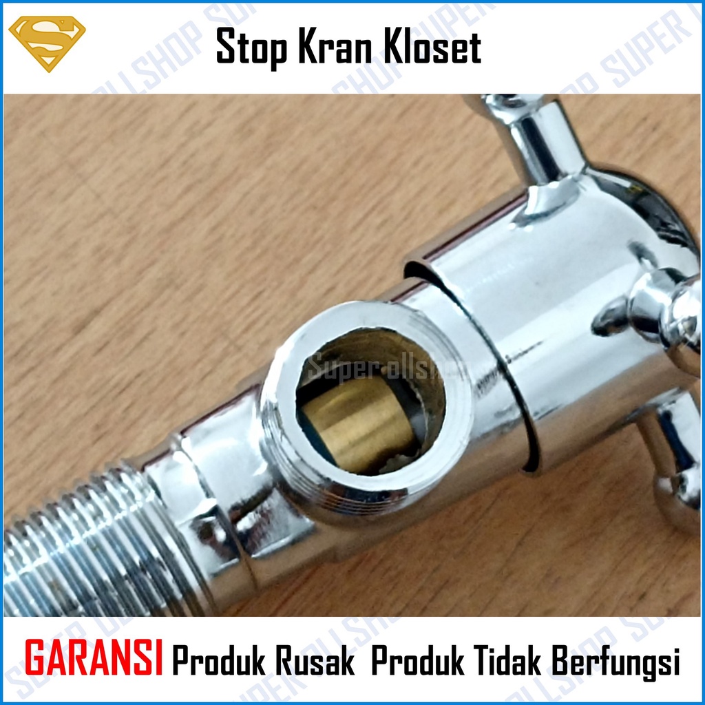 Stop Kran Single Double Jet Shower Closet Jet Kloset Duduk Stop Keran Cabang 1/2 Inch