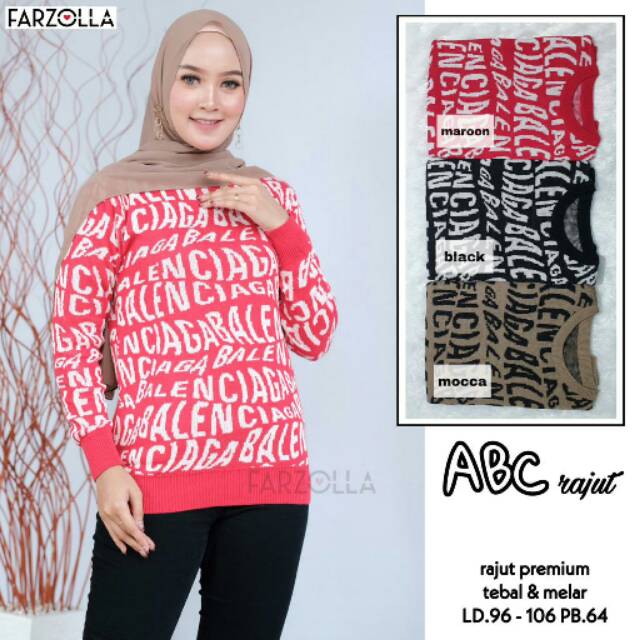 Tunik rajut import Balenciaga by Farzolla