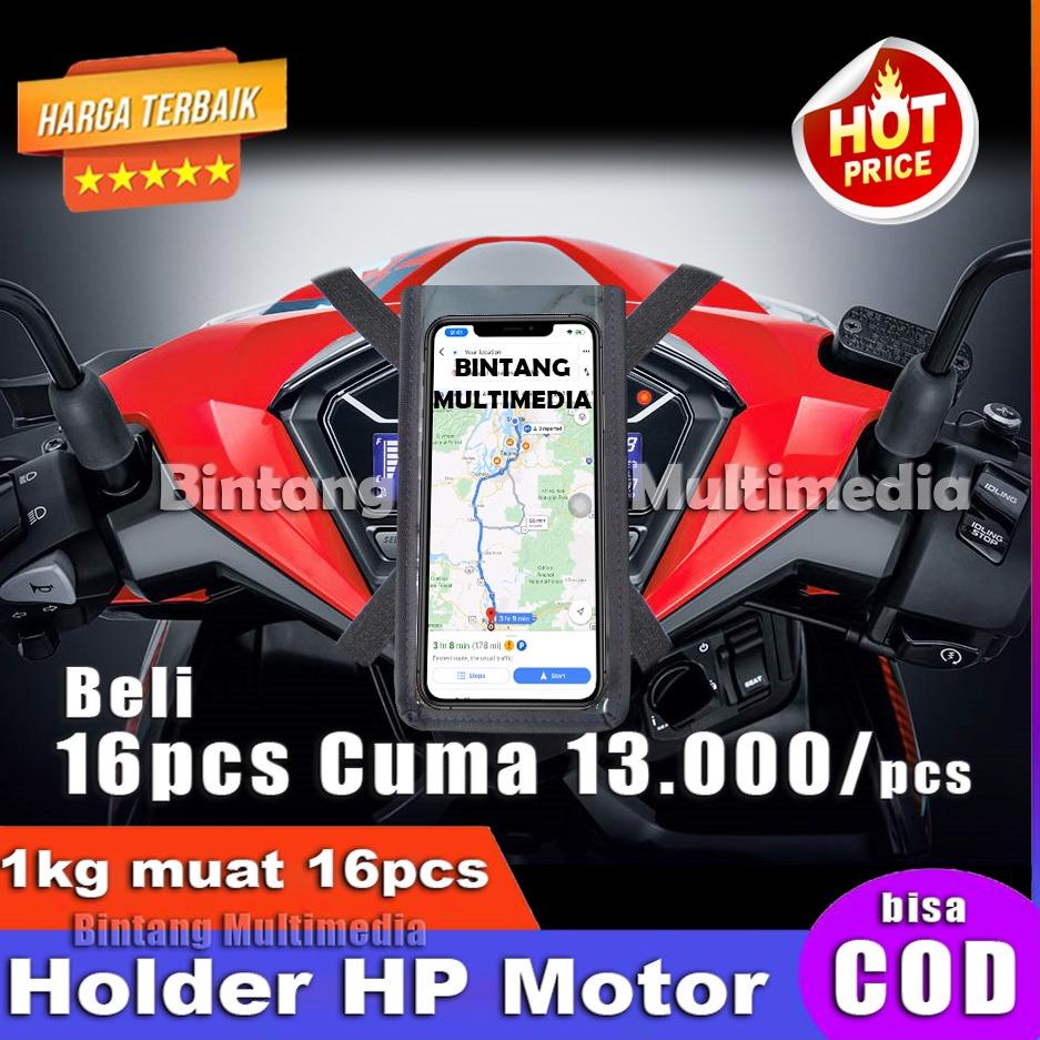 [KODE PRODUK GCPJB9067] Phone Holder HP Waterproof untuk di Motor Anti Air Tas Gojek Grab Layar Sent