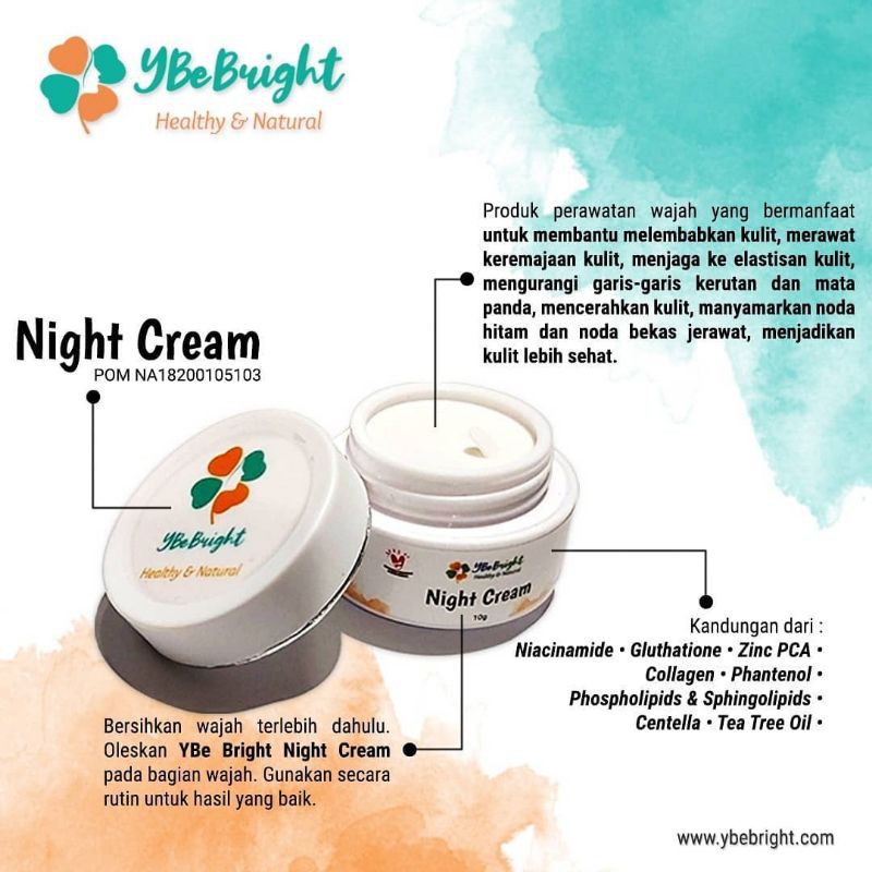 Night cream YBE BRIGHT (ecer)