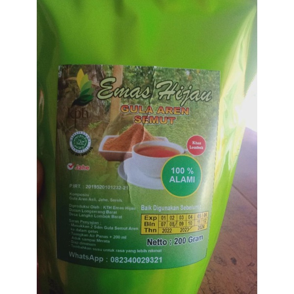 

GULA SEMUT AREN EMAS HIJAU