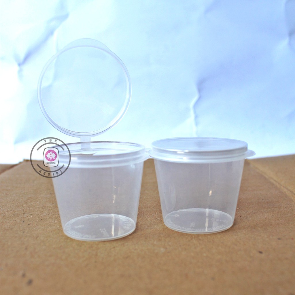 CUP SAOS SAMBAL 25ML / TEMPAT SAUCE CONTAINER PLASTIK KECIL / UP SLIME KLIP TEMPAT SAMBAL THINWALL