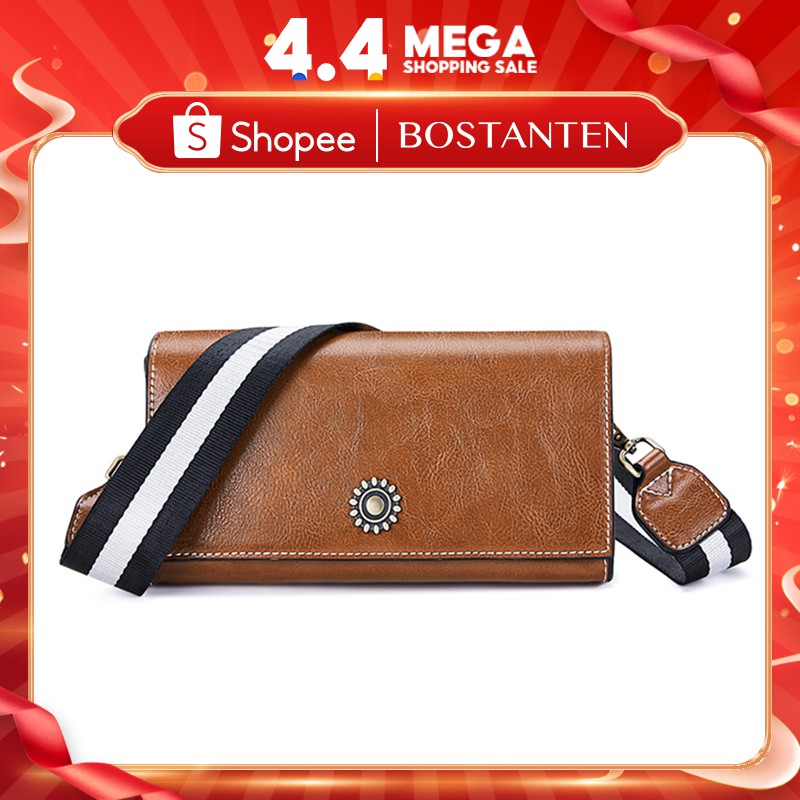 Bostanten Tas Bahu Tas Wanita PU Kulit Selempang