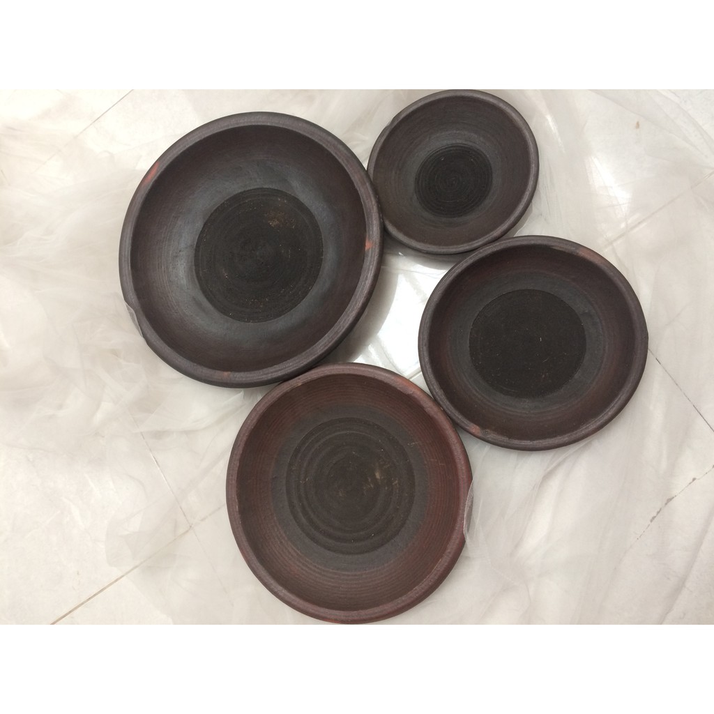 COBEK TANAH LIAT HITAM ALUSAN (UKURAN XL diameter 28- 30 cm)