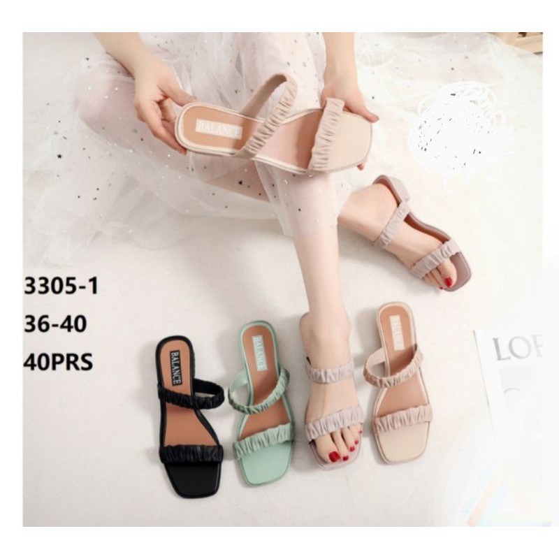 sandal jelly wanita(3305-1) sandal balance/ sandal wedges