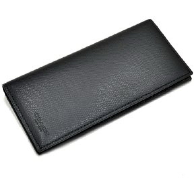 Coach Long Wallet Black Leather