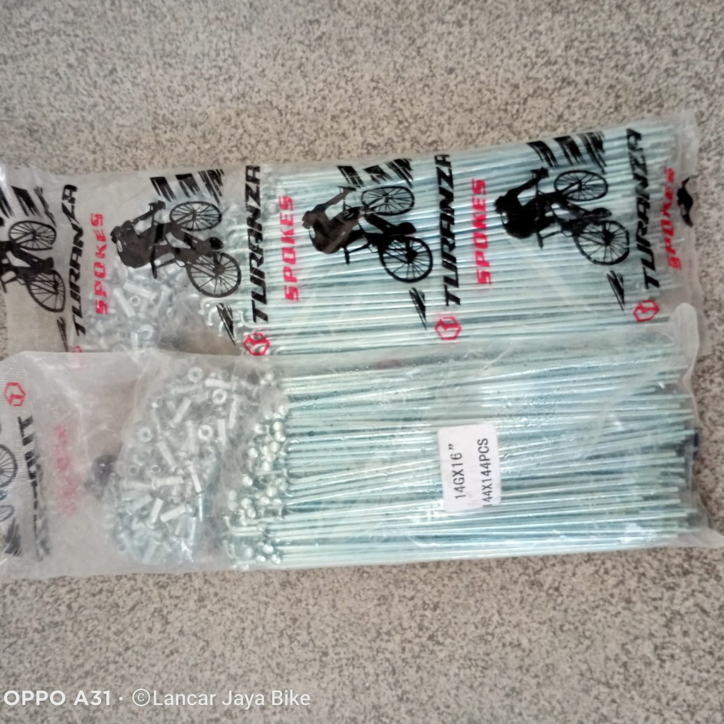 Ruji / spak / jari jari sepeda 16 inch