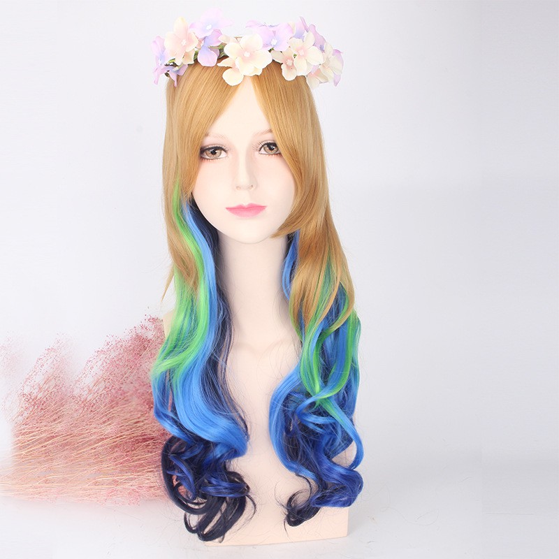 LOL-11 wig rambut palsu lolita cosplay harajuku daily four tone