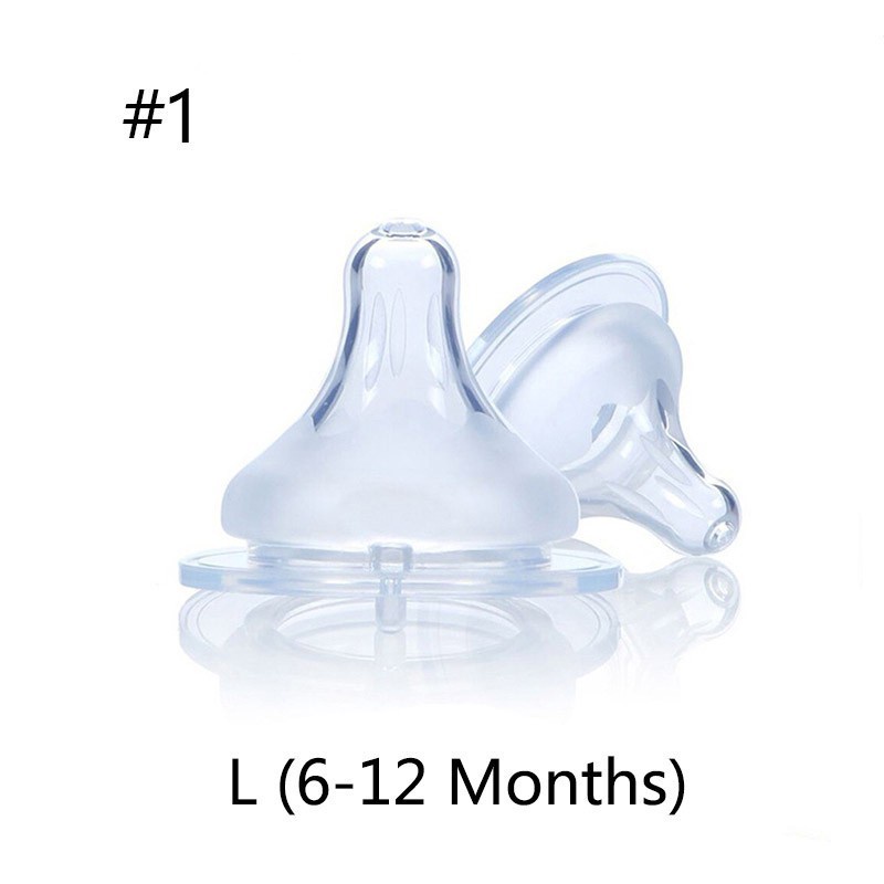 PIGEON Dot Bayi Botol Susu Nipple Peristaltic Leher lebar/ empeng bayi Wide Neck-L (6-12 Bulan)-2PCS