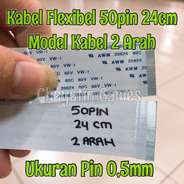 Kabel Flexibel 50 Pin 2 Arah Panjang kabel 24 cm ( 0,5 mm )