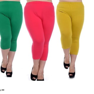  Celana  Legging  leging Jumbo Pendek bahan spandek Licin  