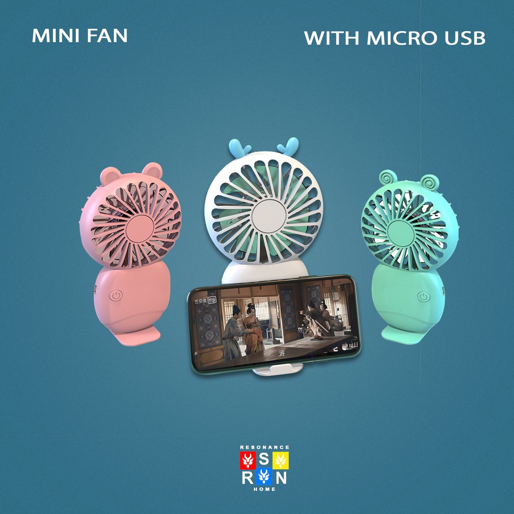 Mini Fan With Micro USB / Kipas Angin Portable Mini | Resonance Home