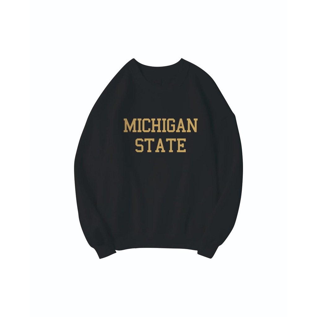 TEXT MICHIGAN STATE SWEATER UNISEX - ATASAN KEKINIAN PREMIUM