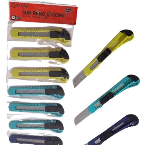 CS12 - CUTTER Berwarna Knife Sun Reno Xtreme Satuan Tajam