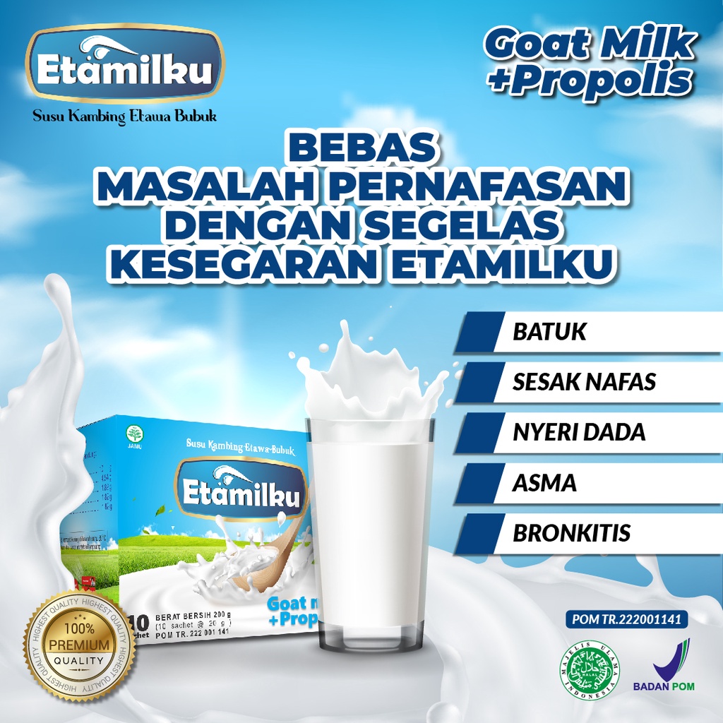 Susu Kambing Etawa ETAMILKU Goat Milk Plus Propolis Original isi 10 Sashet