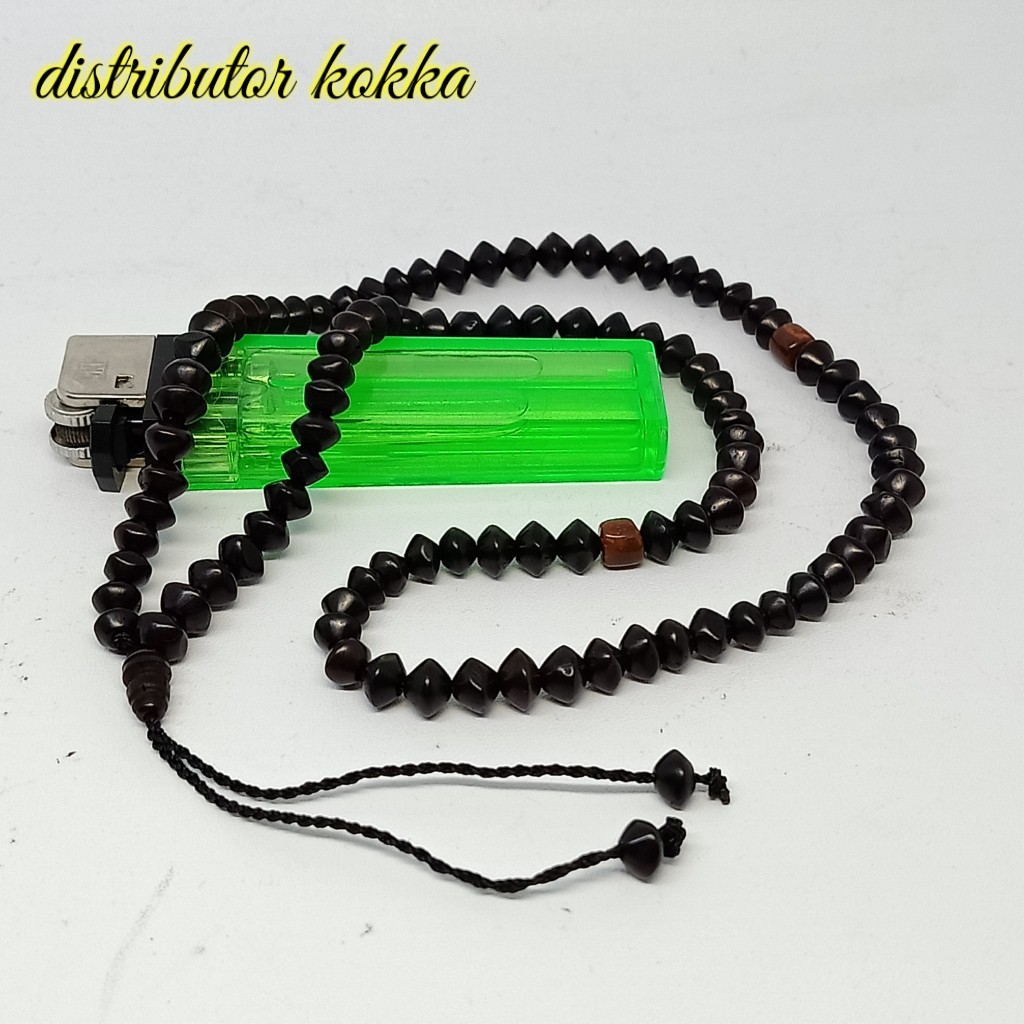 ( SUPER MURAH ) Kalung kokka kaukah kaokah fukakah koka tasbih wajik hitam