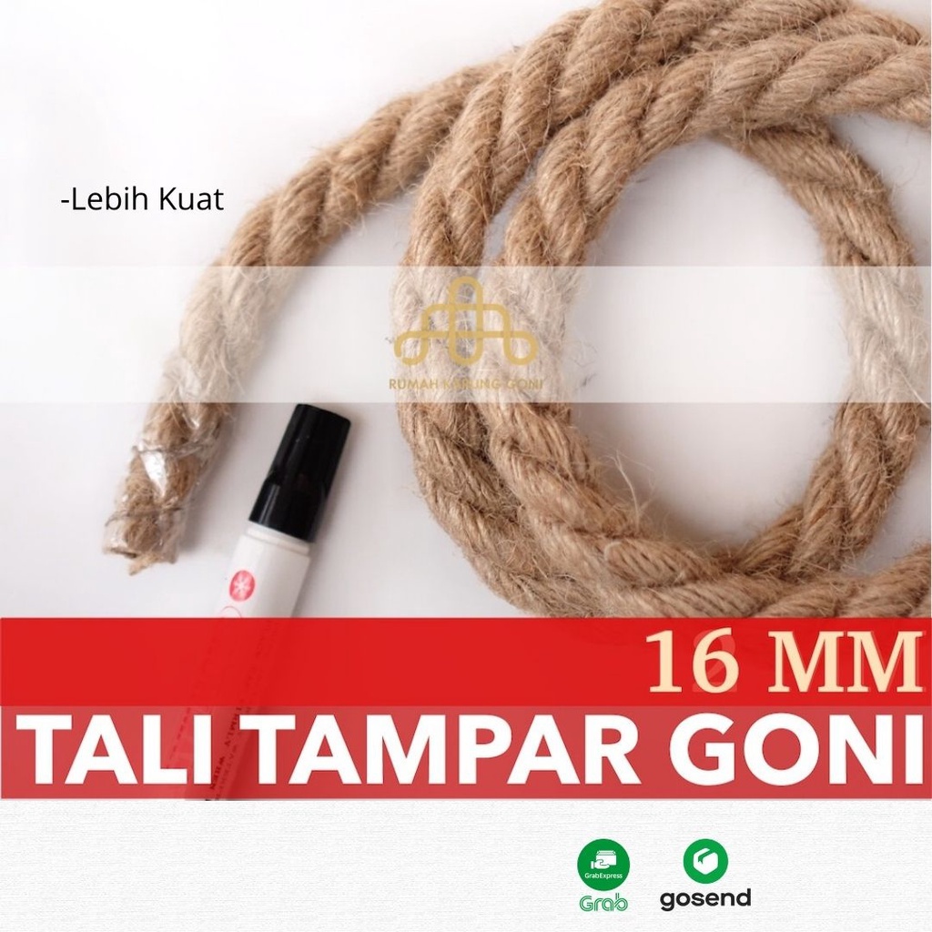 Tali Tambang Goni 16 MM - Tampar Manila 1,6 CM Serat Sisal - Distributor Tali Rami Sisal Alami