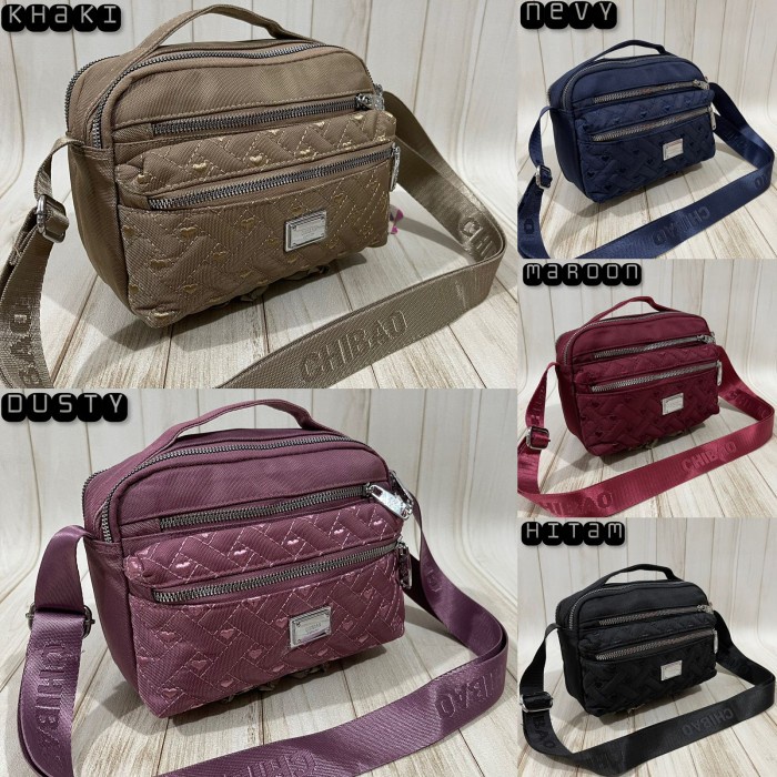 Tas Selempang TAS SELEMPANG WANITA IMPORT CHIBAO BORDIR 5Res CB717 - Nevy original kekinian import m