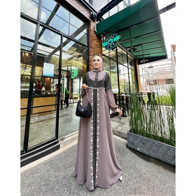humaira99 gamis syari pesta muslimah model terbaru dres mix outer mahreen Original gz