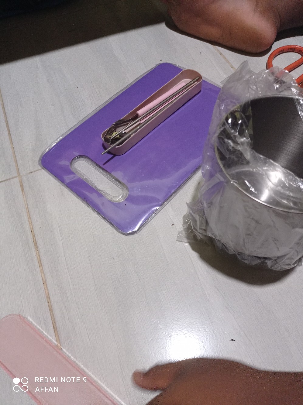 Pisau Set Talenan 5in1/pisau Dapur Anti Karat Pisau Daging Buah Sayur