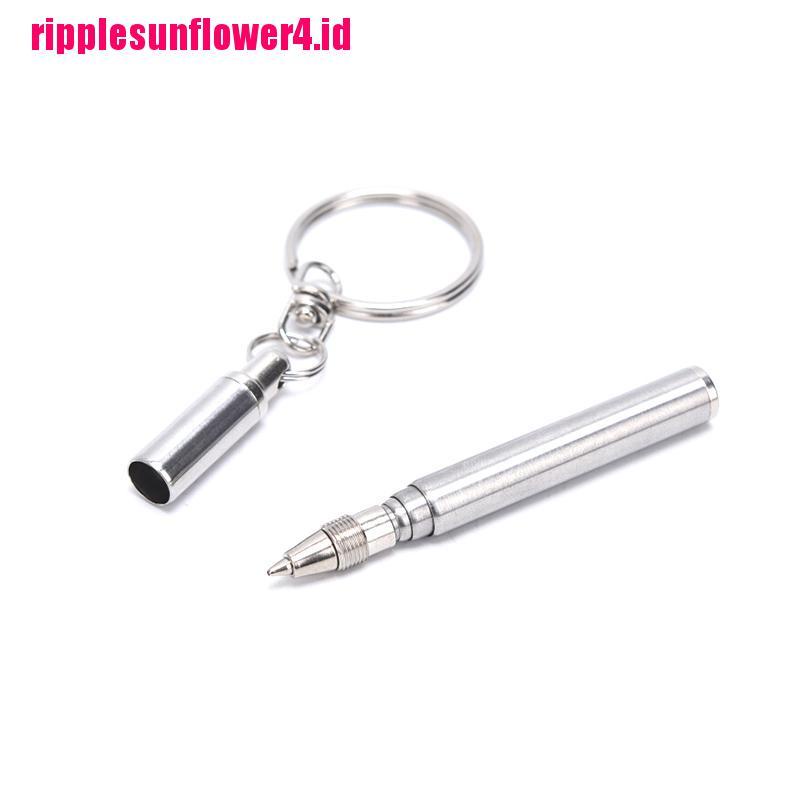 Gantungan Kunci Bentuk Pulpen Bahan Stainless Steel Untuk Tanda Tangan Darurat