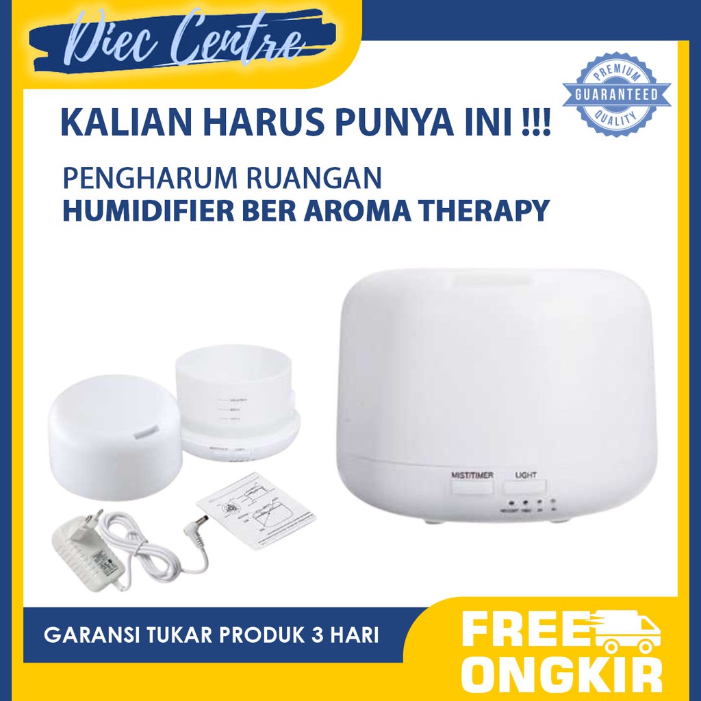 Humidifier Elektrik Aroma Theraphy Terapi 7 LED Aroma Diffuser Humidifier