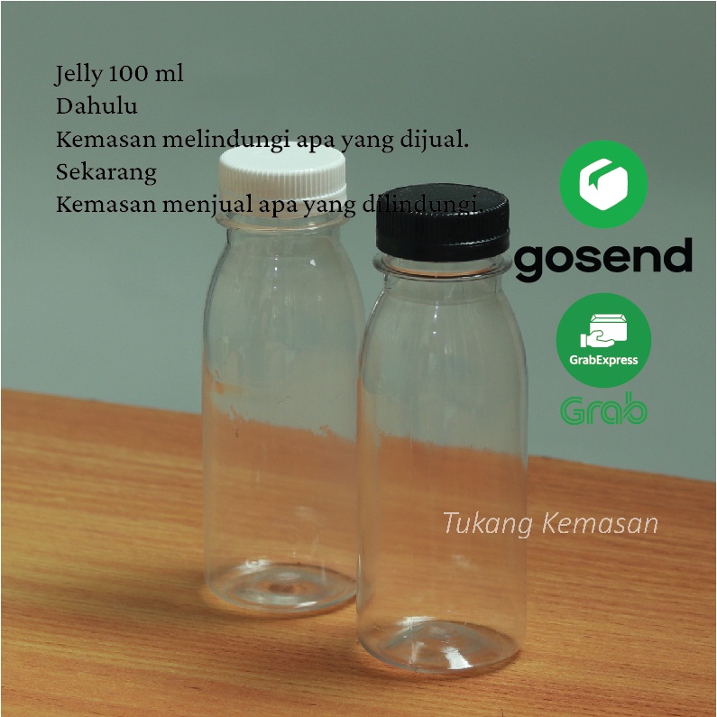 (isi 100 pcs) Botol Plastik Jelly 100 ml / Botol Pudot