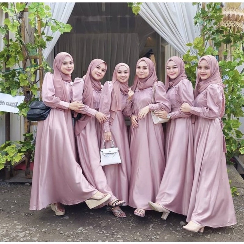 Satin Tile Baju Bridesmaid Murah Baju Bride Seragam Nikah Seragam Nikah