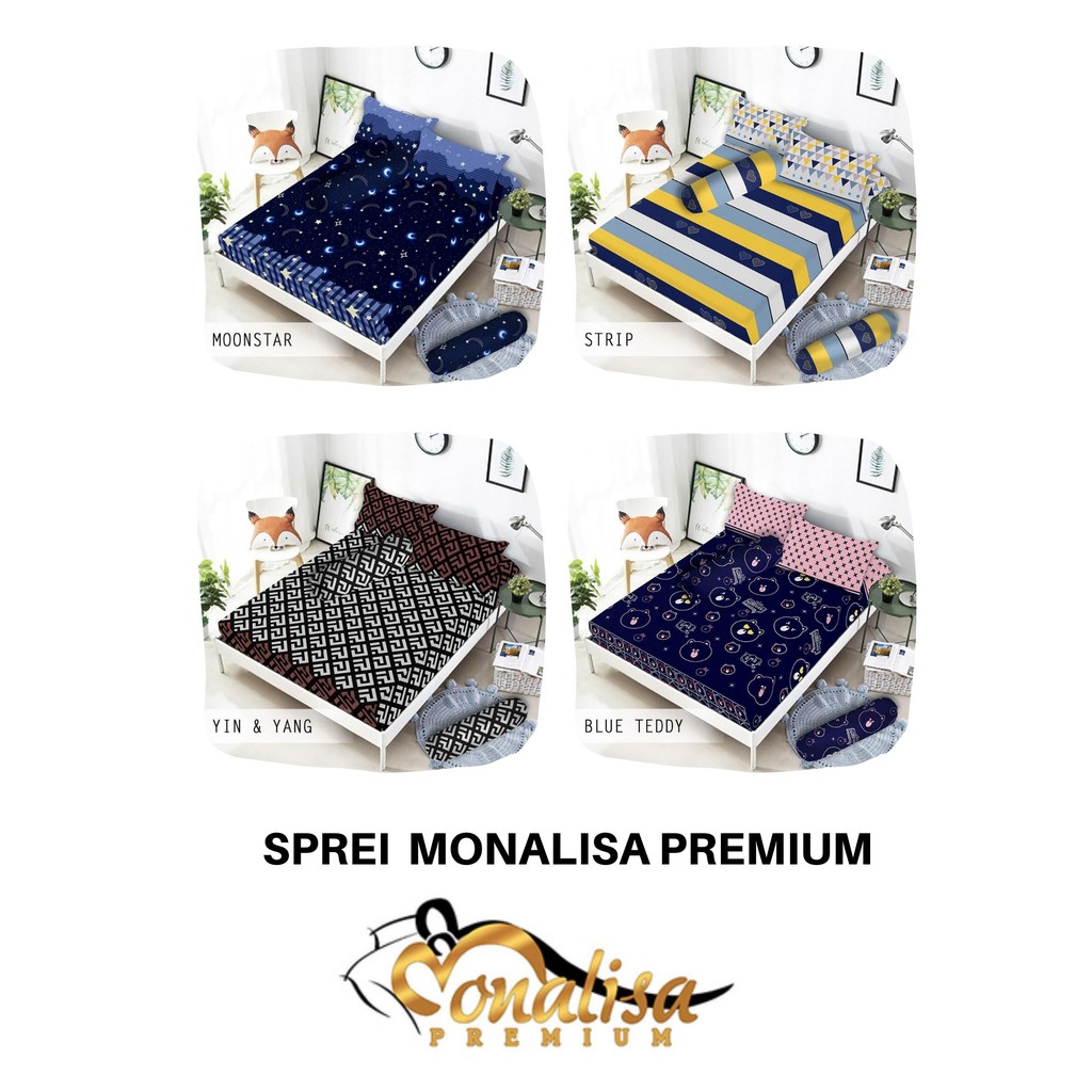 RC Sprei Minimalis Monalisa Queen 160x200