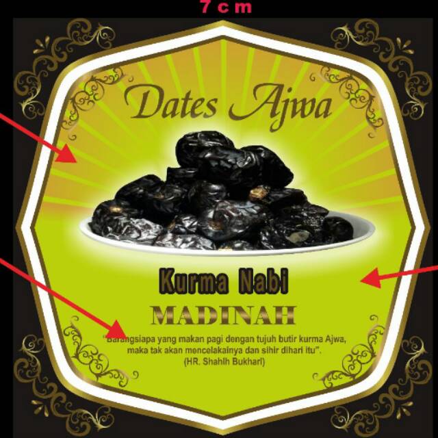 Kurma Ajwa atau Kurma Nabi uk.500gr Asli dari Madinah