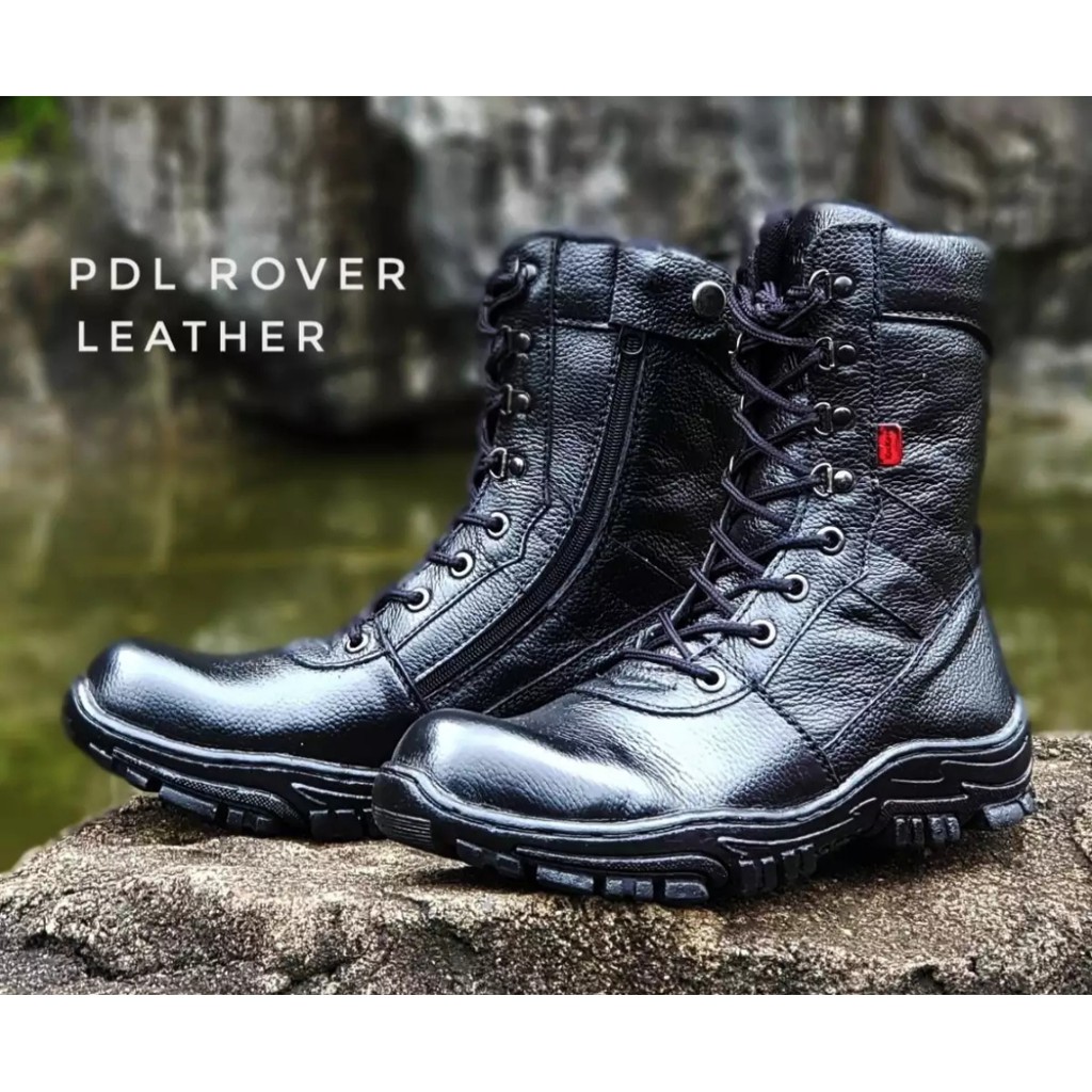SEPATU PDL KULIT SAFETY TENTARA / POLISI KICKERS PDL KULIT ASLI ZIPPER