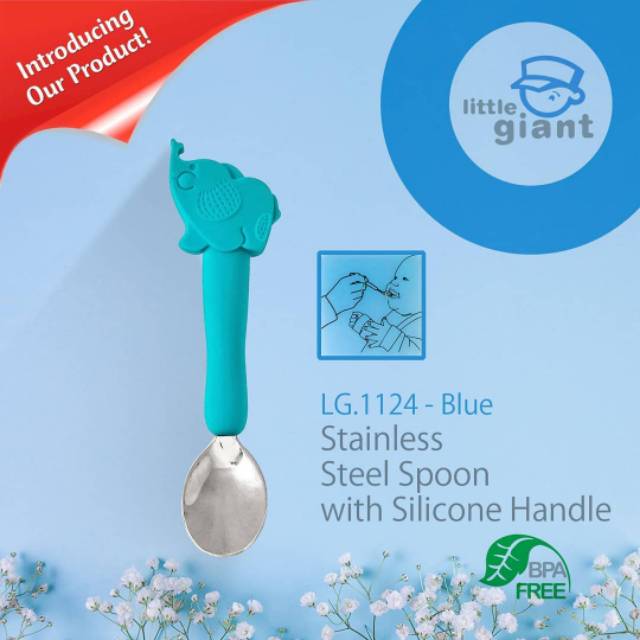 Little Giant Stainless Steel Spoon with Silicone Handle