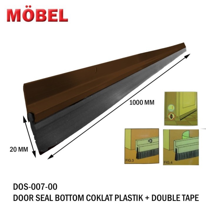 Lis Penutup Celah Bawah Pintu Model Karet / Door Bottom Seal