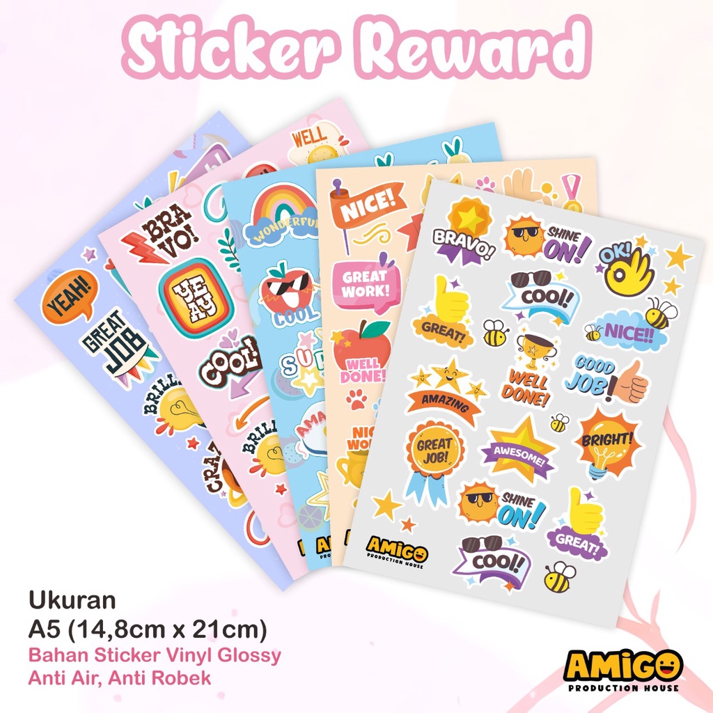

Sticker Reward Pack Guru Teacher Nilai Grade Stiker Cutting Kiss Cut Stiker Dekorasi Vinyl Anti Air